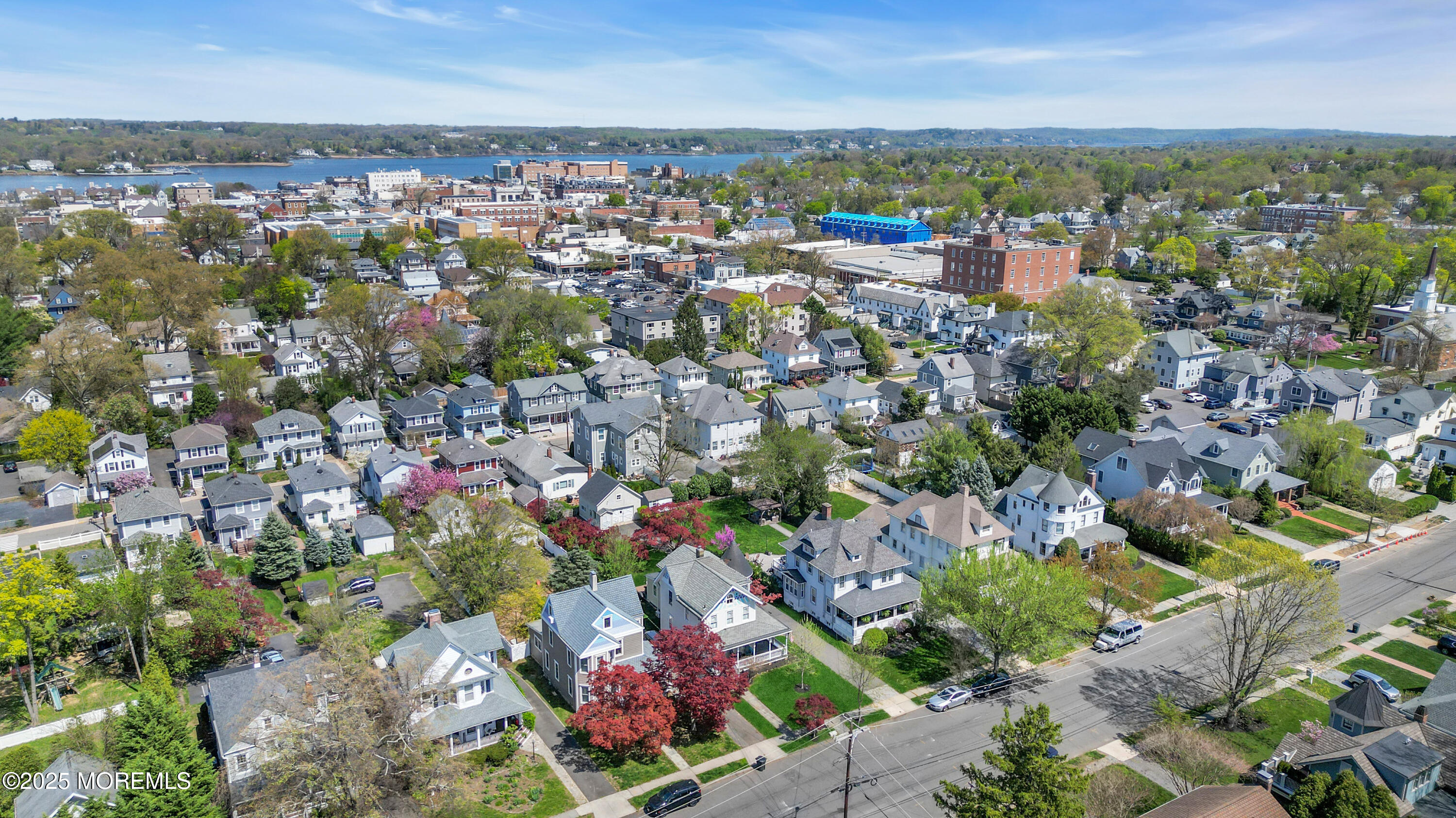 44 Irving Place Red Bank, NJ 07701 - Photo 63 of 74 an aerial view of a city with lots of residential buildings