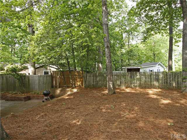 4301 Hickory Ridge Drive Raleigh, NC 27609 - Photo 24 of 25 There is a very large section of the back yard that is just waiting to be your future garden or play area. Yard