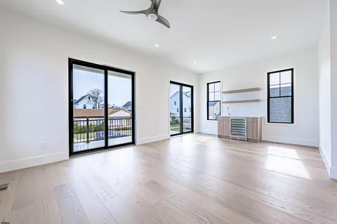 a view of balcony with furniture