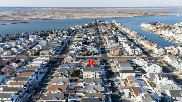 a city view with ocean