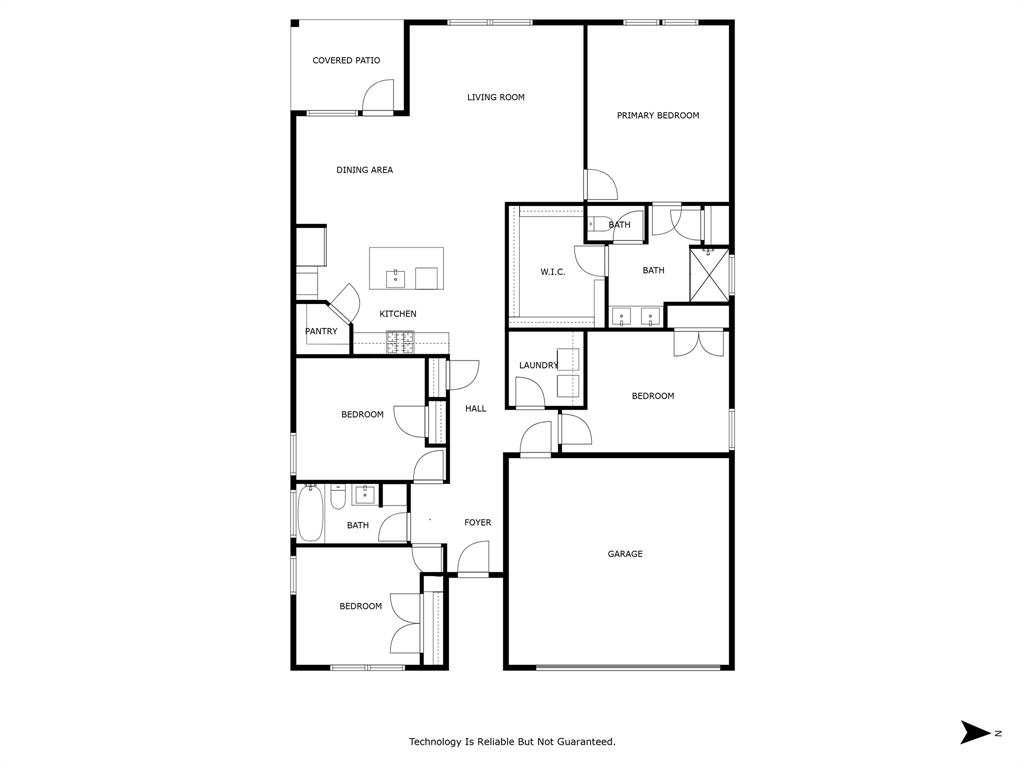 2304 Blackcap Street Denton, TX 76205 - Photo 40 of 40 Floor plan is deemed highly reliable but not guaranteed.