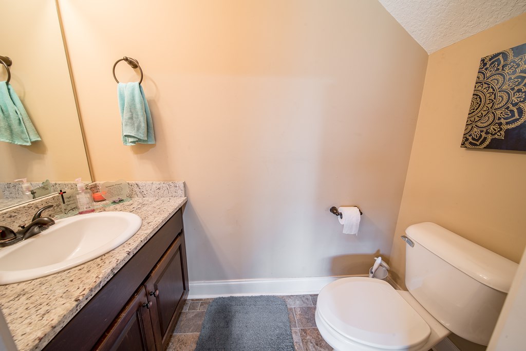 18 Summershade Court Fort Mitchell, AL 36856 - Photo 18 of 37 a bathroom with a granite countertop sink and a mirror