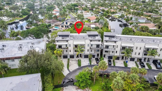 an aerial view of multiple house