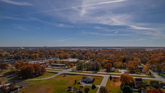 an aerial view of a city