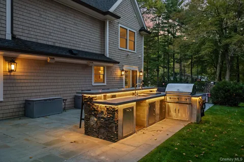 a view of a patio with a chairs in a patio