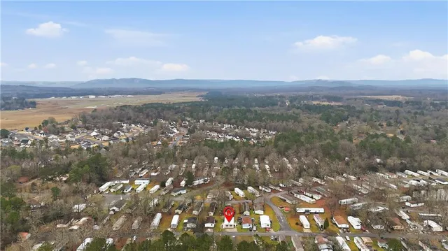 a view of city and mountain