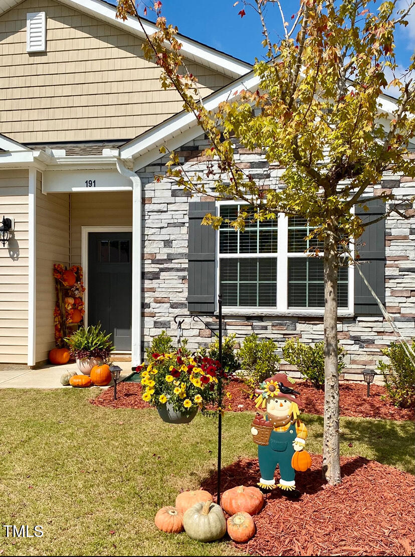 a front view of a house