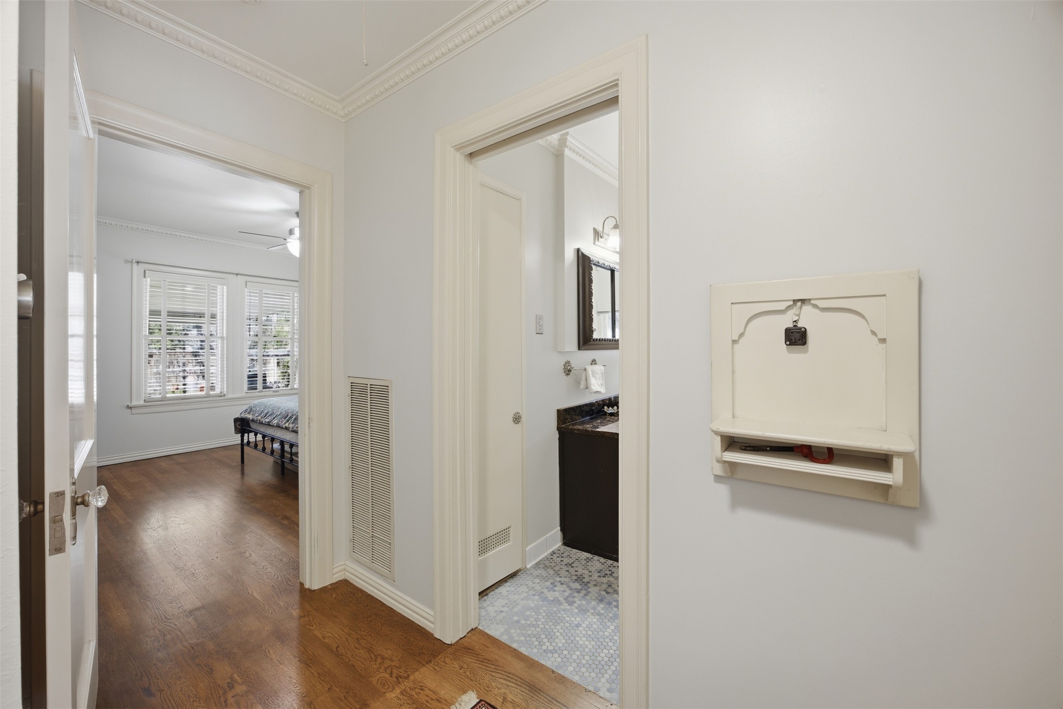 1030 East 44th Street Austin, TX 78751 - Photo 13 of 29 wooden floor with a bedroom
