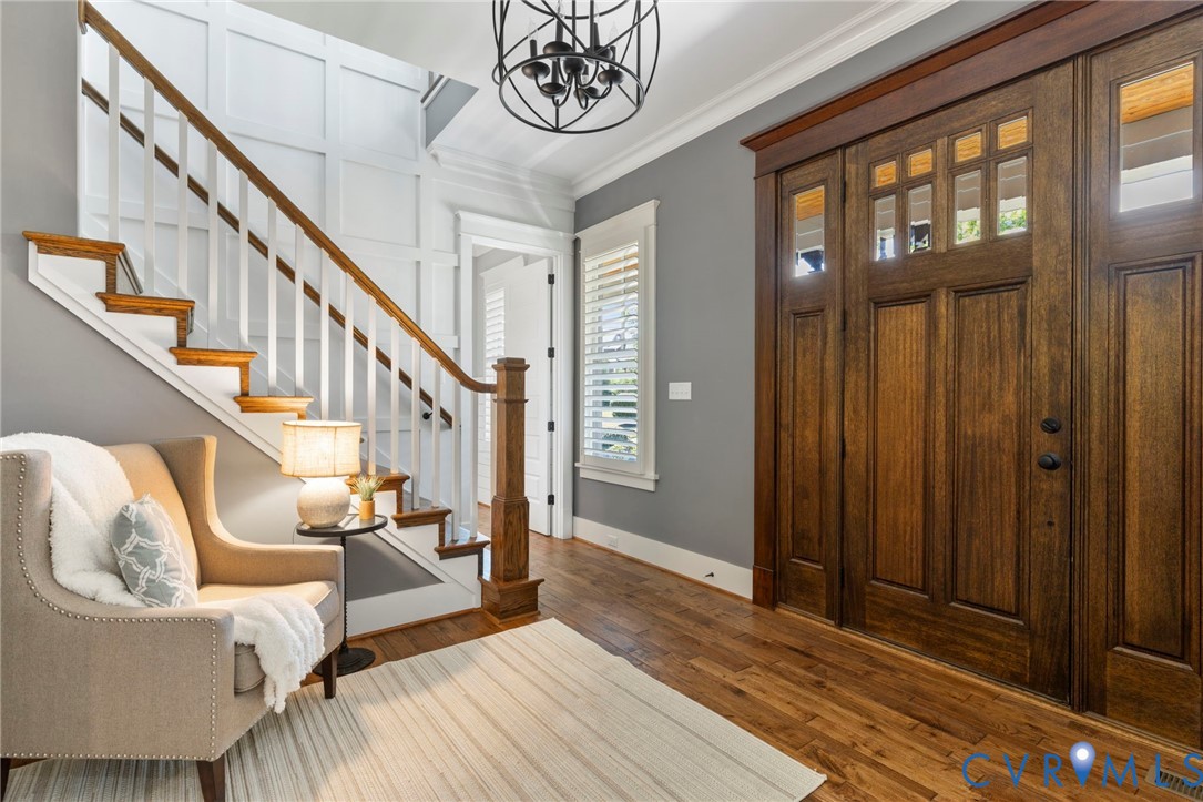 1925 Muswell Court Midlothian, VA 23112 - Photo 8 of 64 Entryway featuring rich wood-finish flooring, a gr