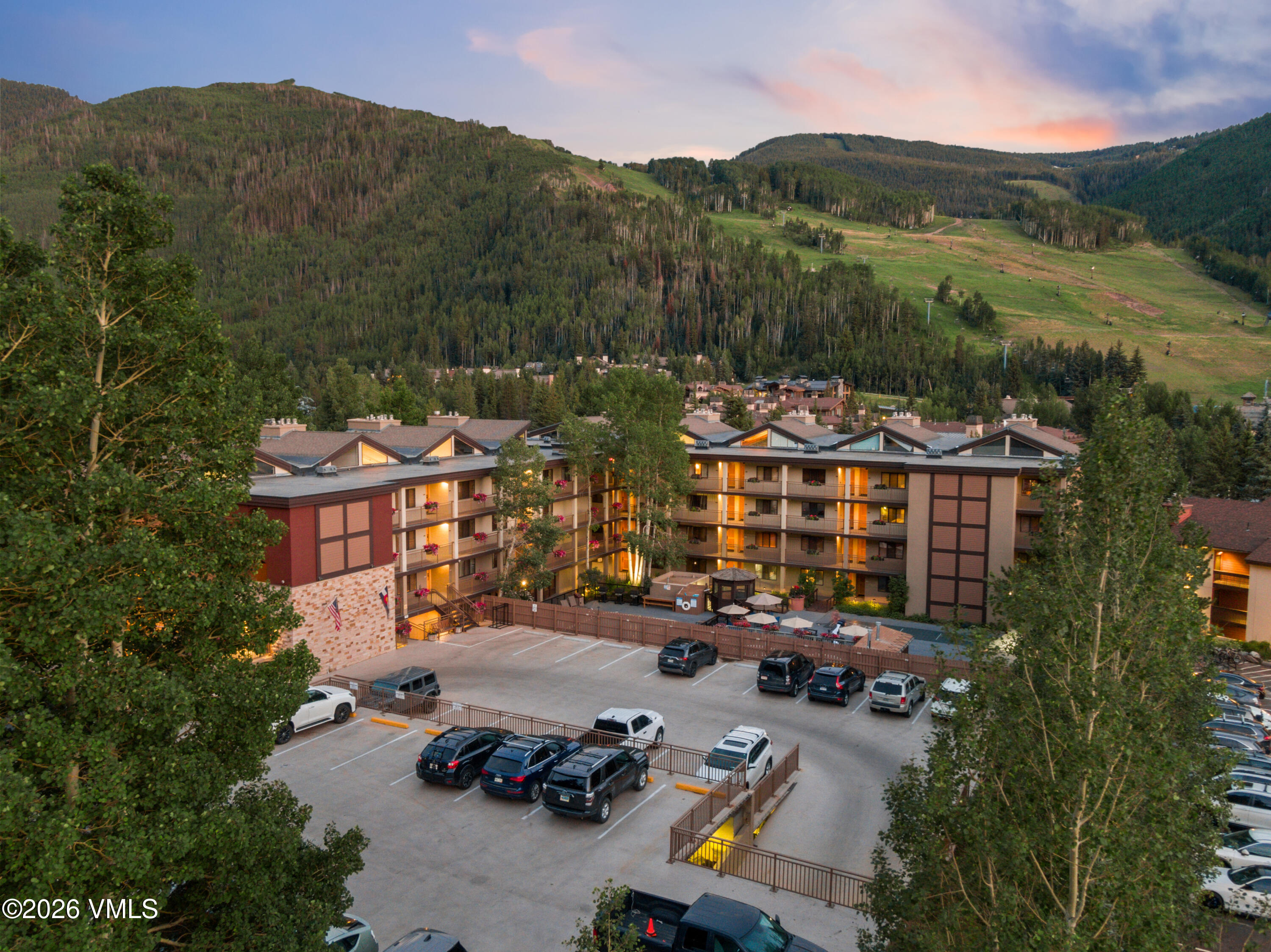 500 South Frontage Road East, Unit 308 Vail, CO 81657 - Photo 20 of 25 an aerial view of a house with a garden