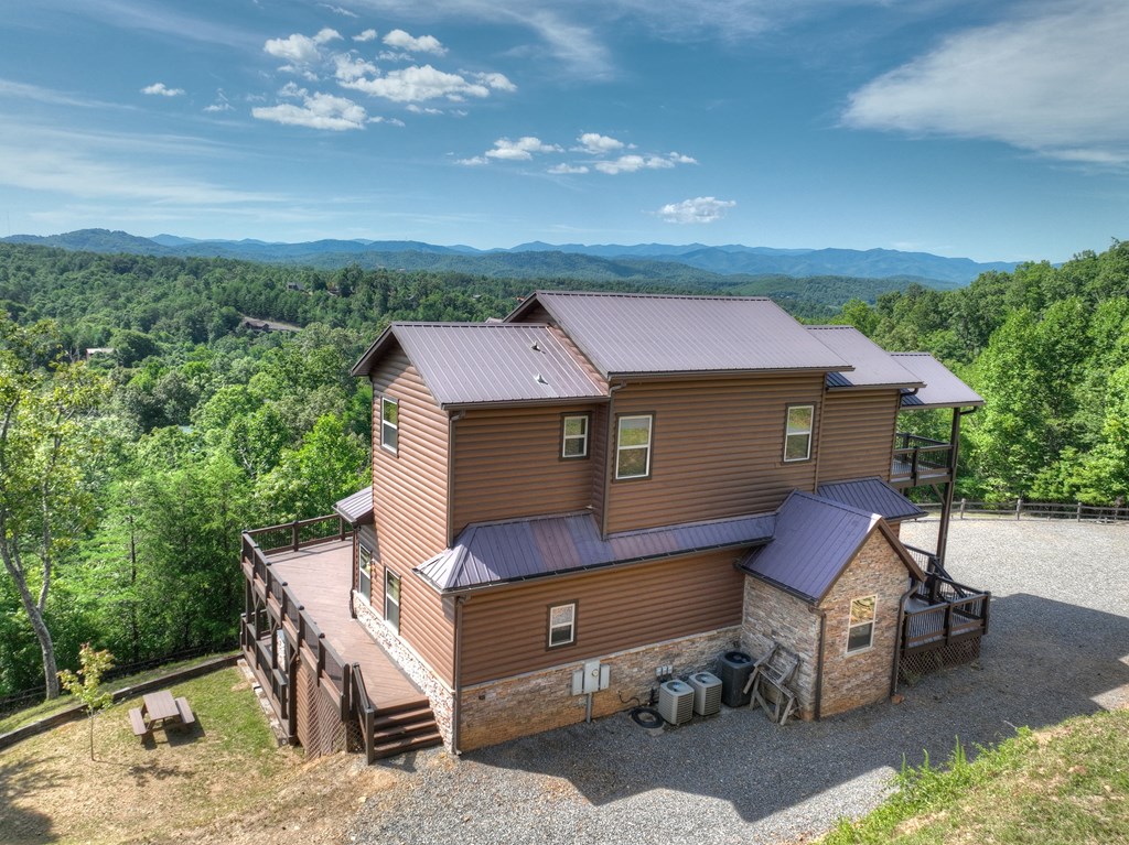 45 Flat Top Trail Murphy, NC 28906 - Photo 2 of 53 a aerial view of a house with table and chairs