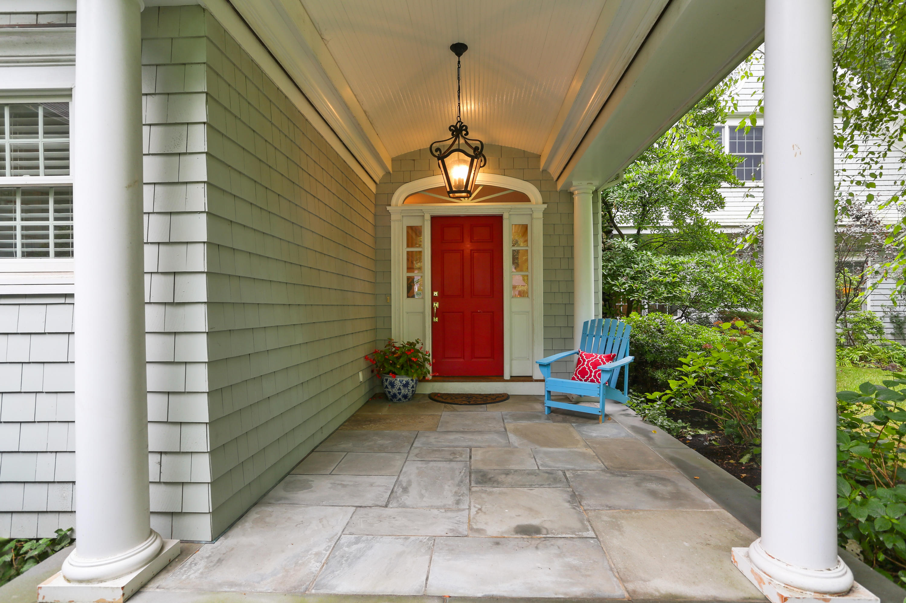 5 Stony Brook Road South Darien, CT 06820 - Photo 3 of 27 a view of front door with outdoor seating