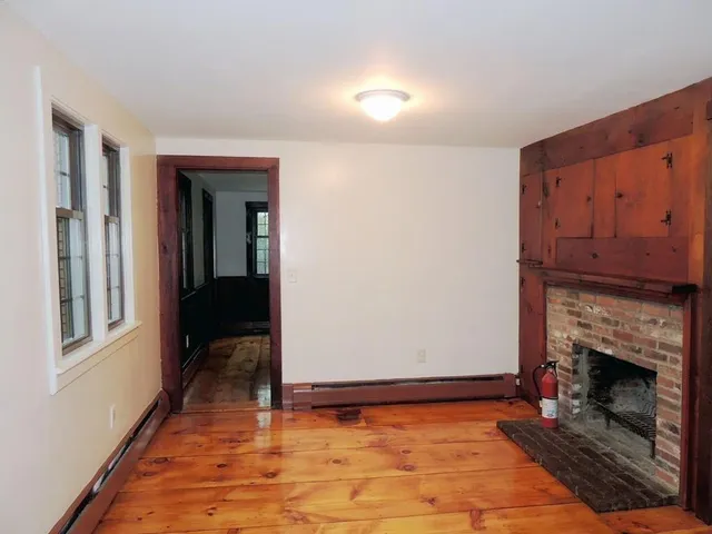 a view of a livingroom with a fireplace