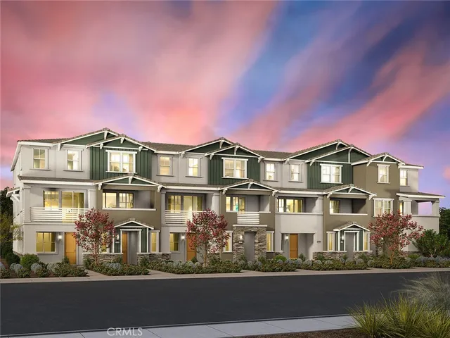 a front view of a multi story building