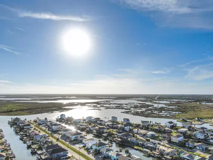 an aerial view of multiple house