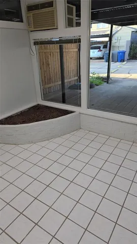 a view of wooden door