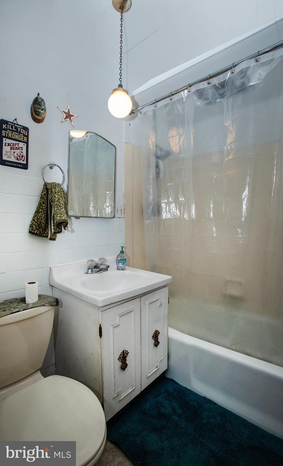 100 West Broad Street Elizabethville, PA 17023 - Photo 63 of 89 a bathroom with a sink a toilet a mirror and shower