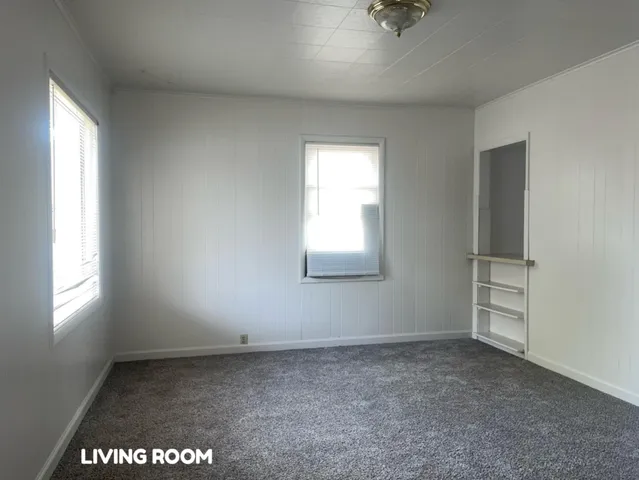 an empty room with a window