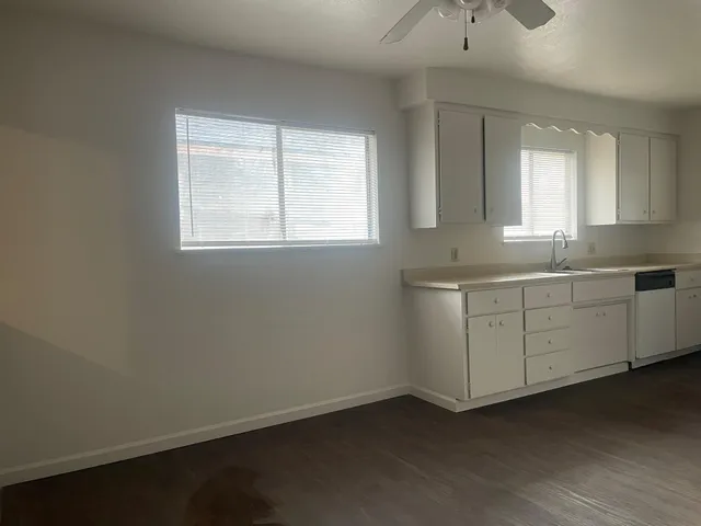 an empty room with a window