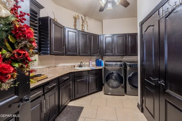 a kitchen with a stove and a sink