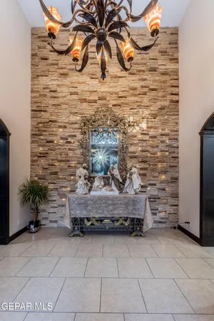 a living room with furniture fireplace and a flat screen tv