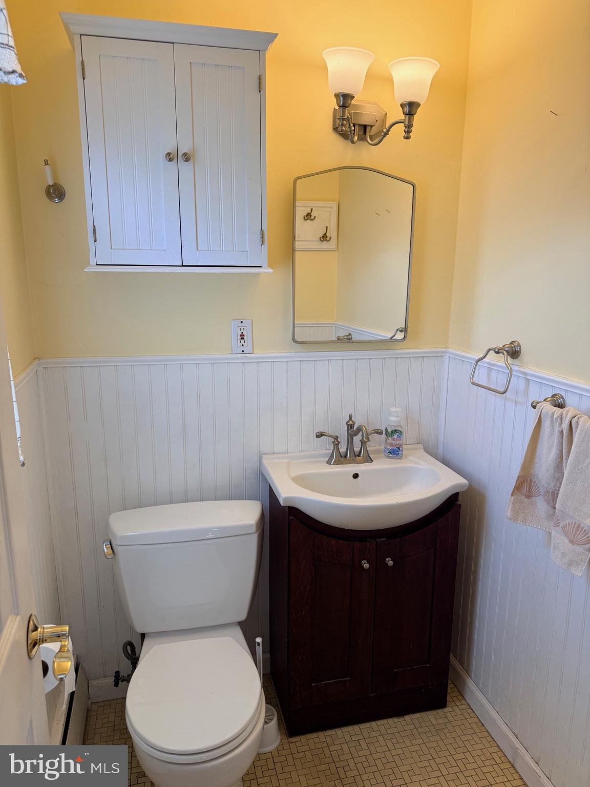 1831 Jill Road Willow Grove, PA 19090 - Photo 22 of 35 a bathroom with a sink a toilet and mirror