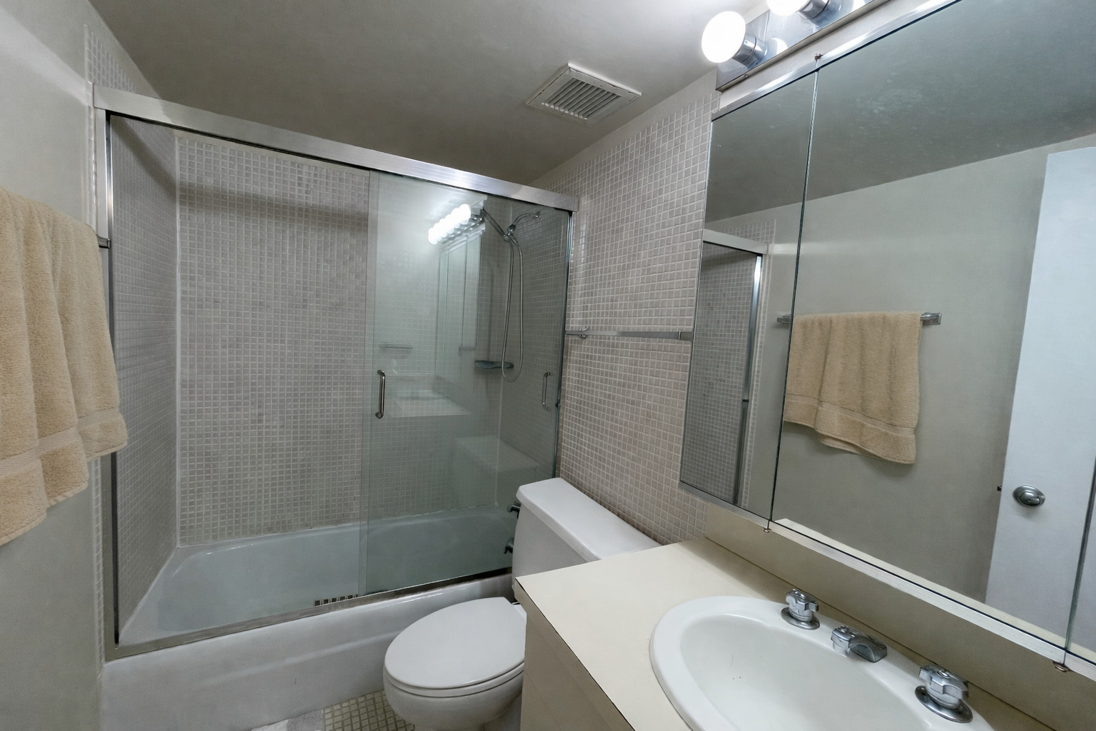 175 East Delaware Place, Unit 6114 Chicago, IL 60611 - Photo 12 of 16 a bathroom with a sink toilet and shower