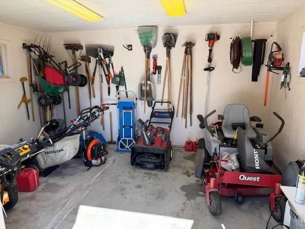 a view of a lake with a city view