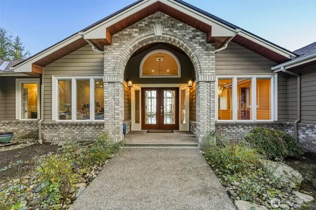 a front view of a house