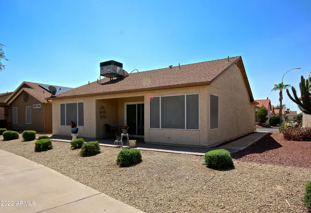 a view of a house with patio