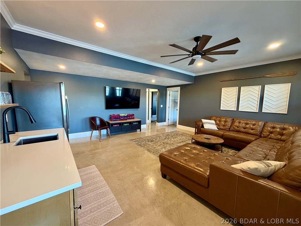 139 Jumping Bass Cove Road Roach, MO 65787 - Photo 36 of 57 family room lower level