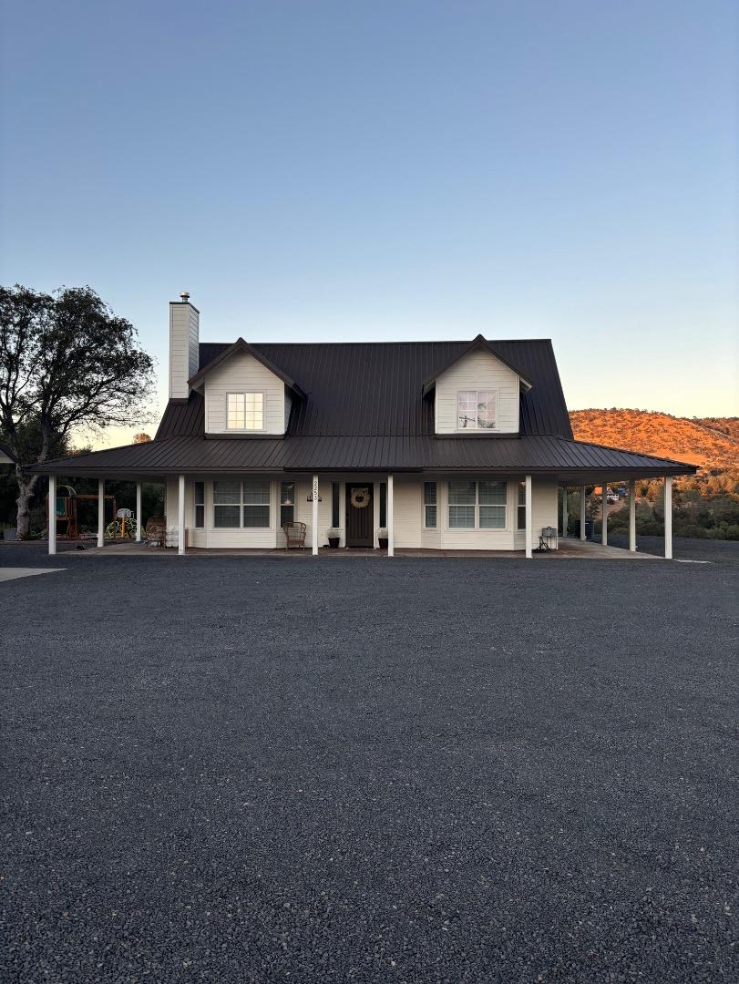 a view of a house with a balcony