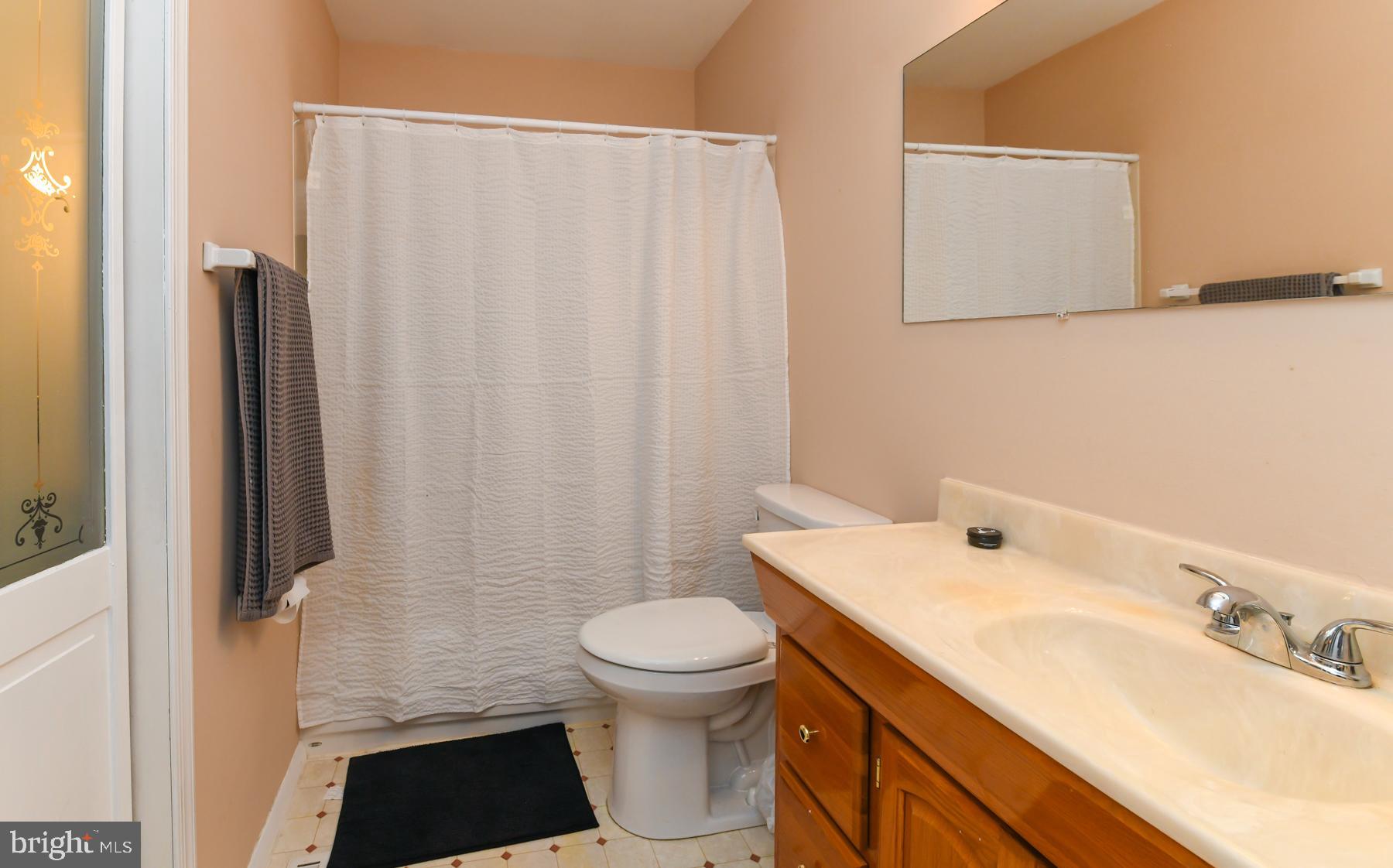 87 Woodway Drive West Deptford, NJ 08066 - Photo 18 of 18 a bathroom with a sink a toilet and a mirror