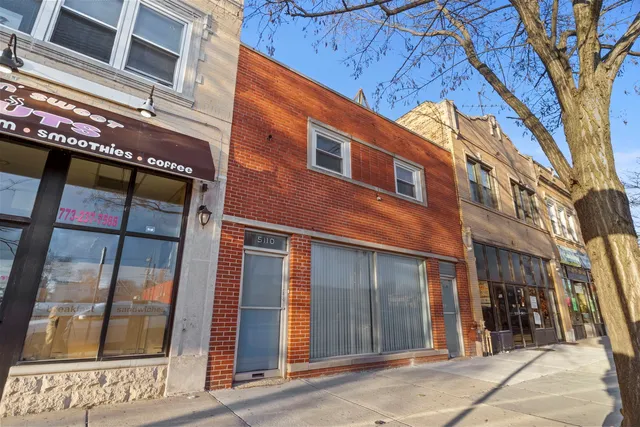 a front view of a building