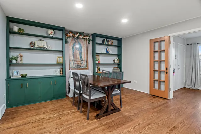 a workspace with furniture and window