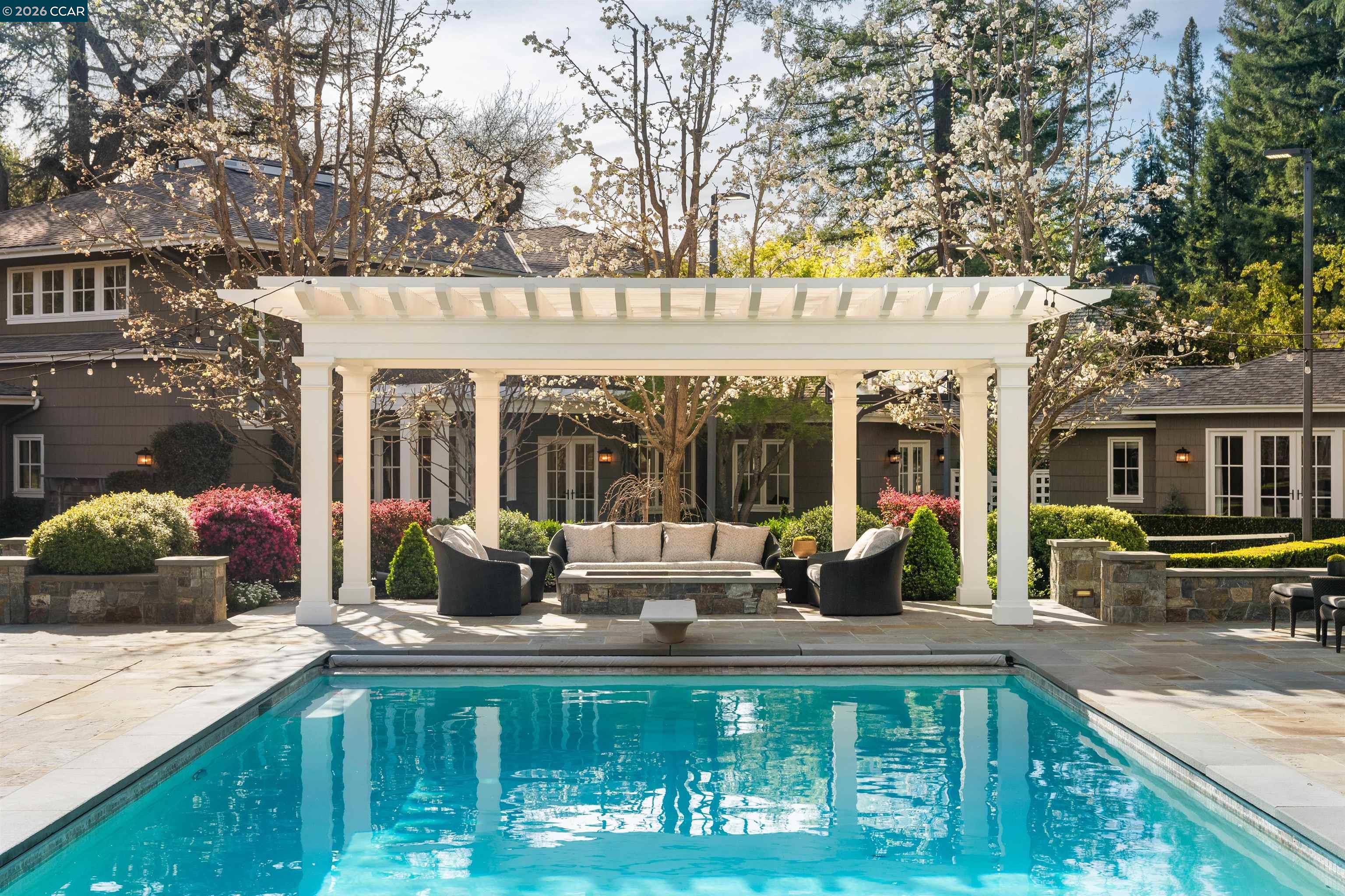 Diablo Diablo, CA 94528 - Photo 33 of 41 a front view of house with yard outdoor seating and barbeque oven
