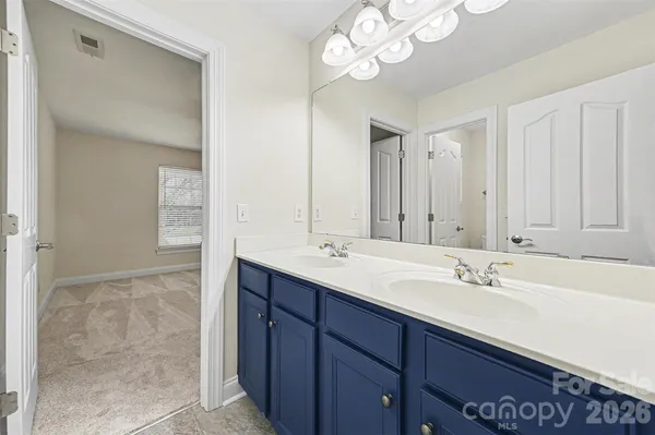 a bathroom with a sink a mirror and a shower