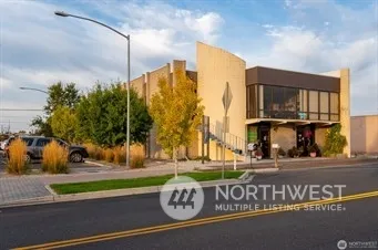 a front view of a building