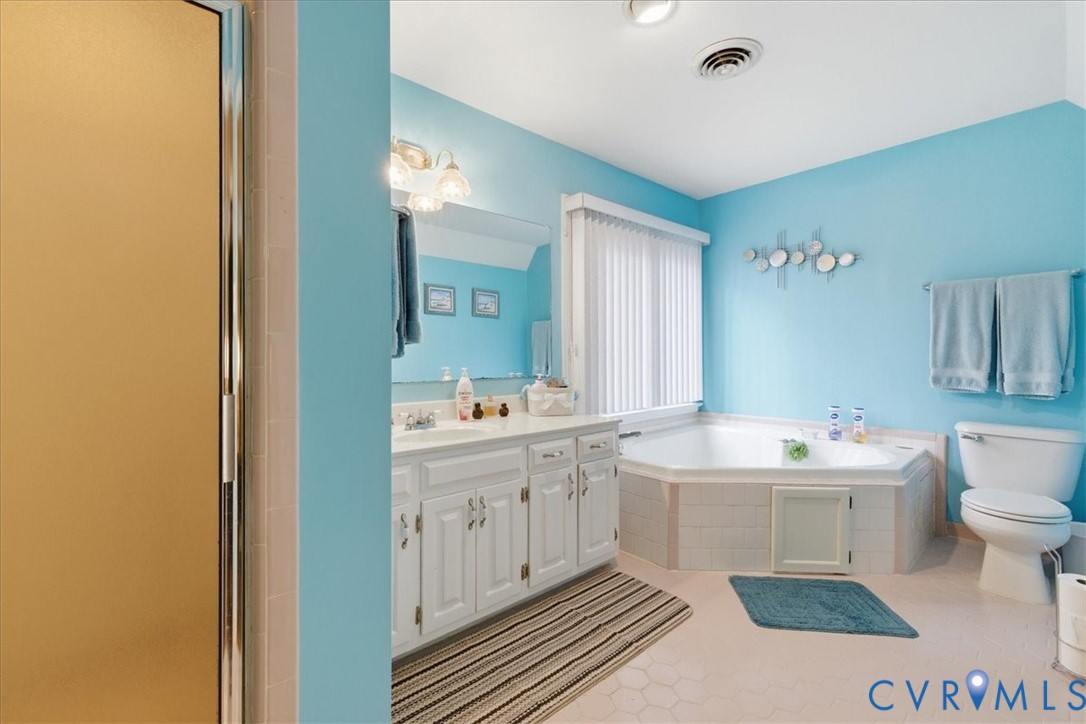 14110 Howlett Line Drive Colonial Heights, VA 23834 - Photo 33 of 44 a bathroom with a sink a toilet and mirror