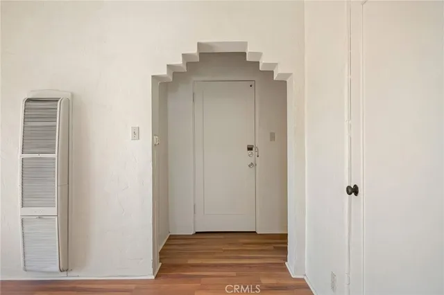 a view of a hallway with entryway