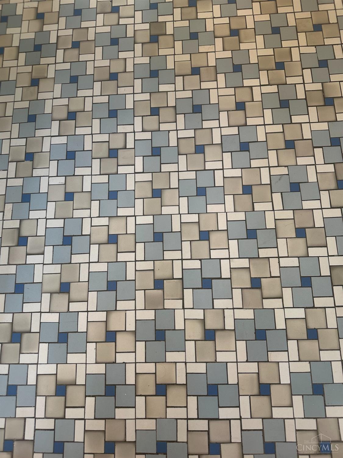 6606 Murray Road Cincinnati, OH 45227 - Photo 14 of 29 Art Deco tile floors in 1st floor bathroom.