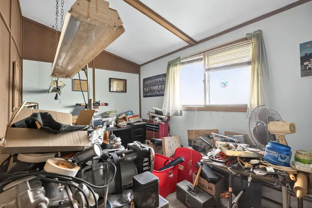 a storage room with washer and dryer