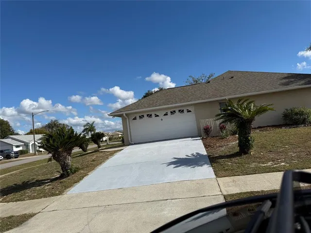 a view of a house with a patio