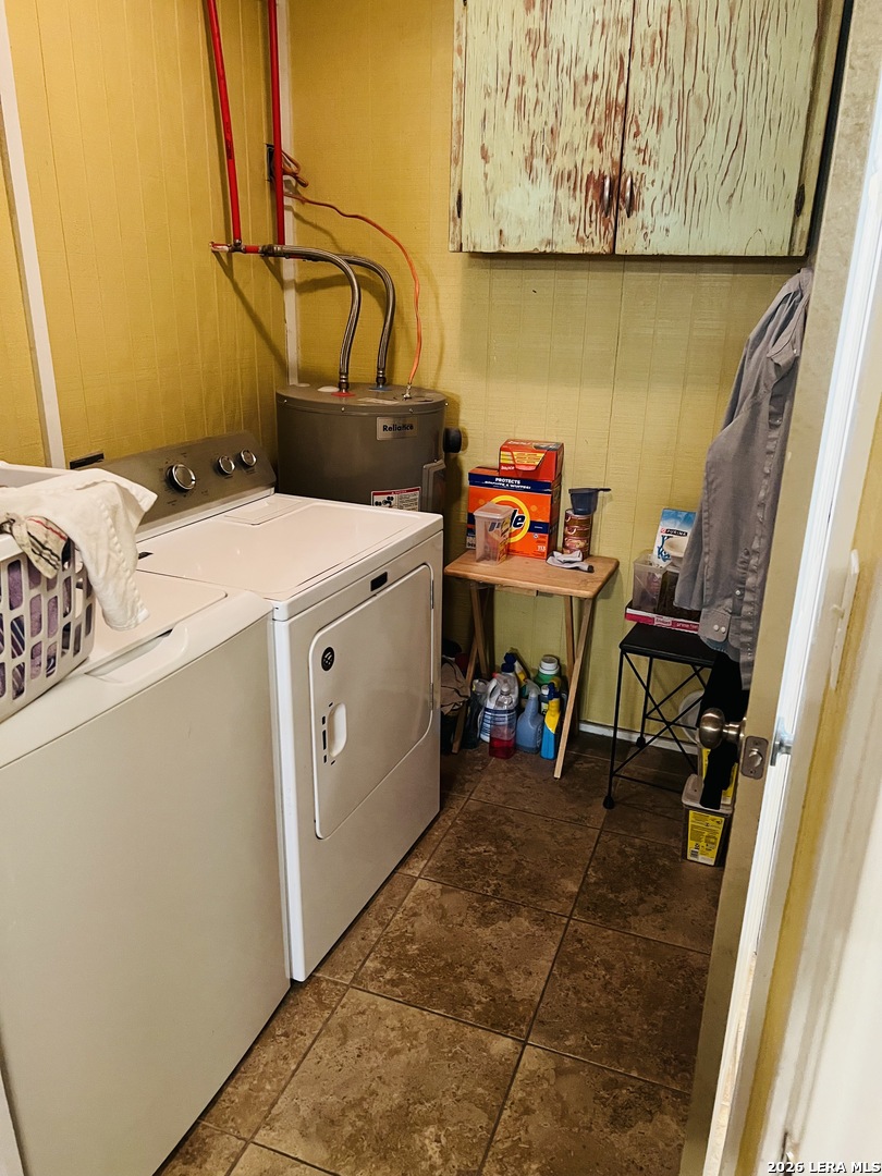 552 Diaz Street Uvalde, TX 78801 - Photo 7 of 14 a view of storage and utility room with a sink and washing machine