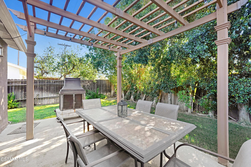 2872 Galena Avenue Simi Valley, CA 93065 - Photo 19 of 20 a view of a patio with a table chairs and a backyard