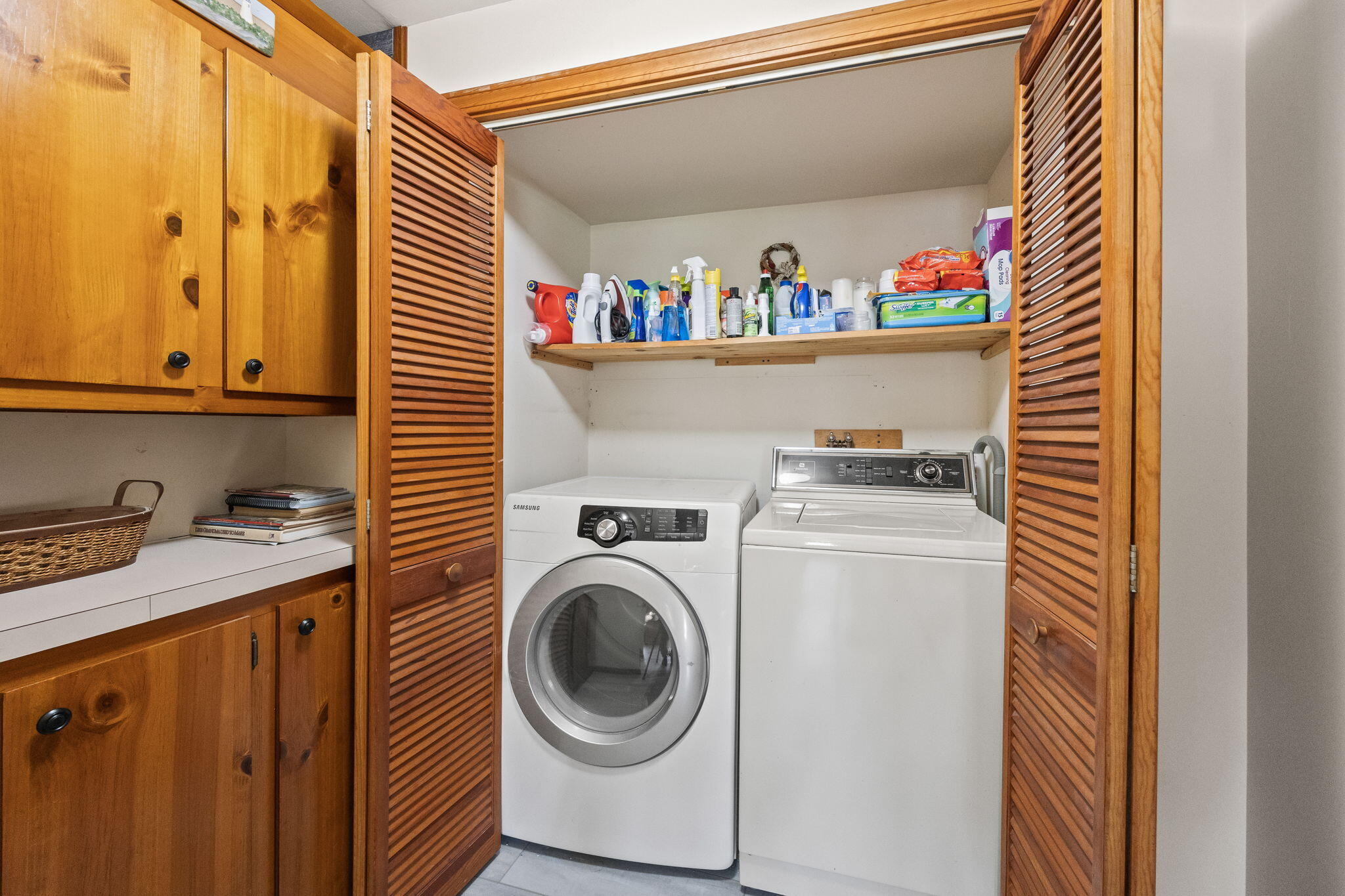 252 Chatham Road Harwich, MA 02645 - Photo 22 of 38 a storage room with washer and dryer