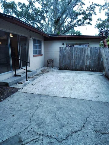 a backyard of a house