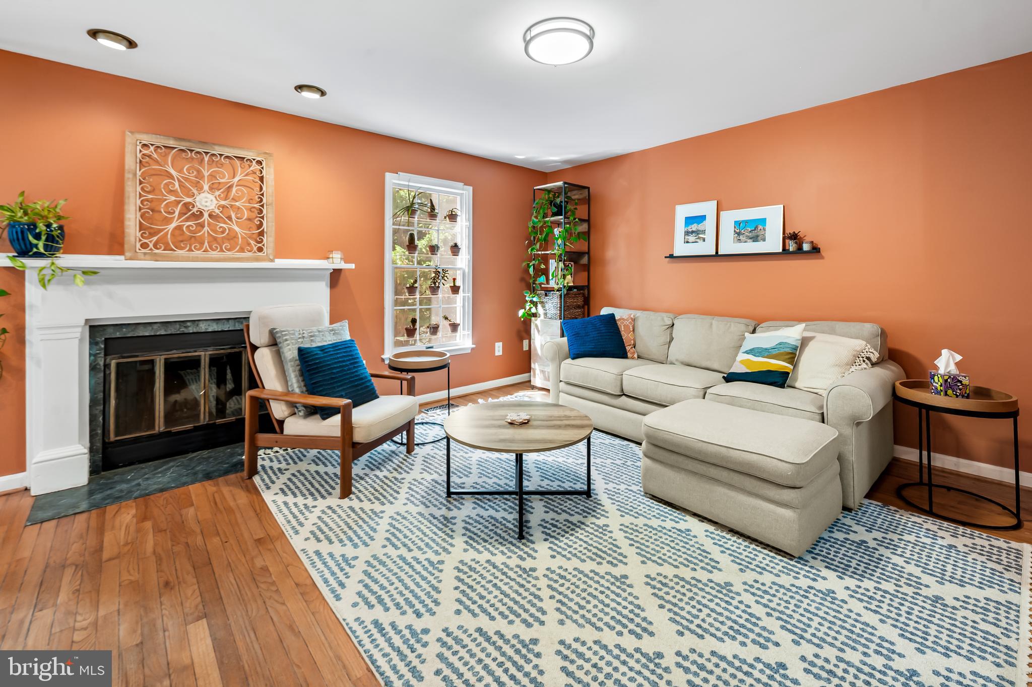 167 Spring Pl Way Annapolis, MD 21401 - Photo 15 of 38 a living room with furniture a rug and a fireplace