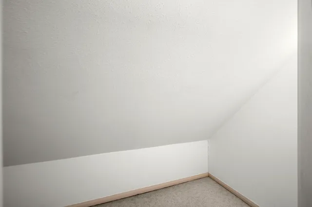 a view of small space with empty racks