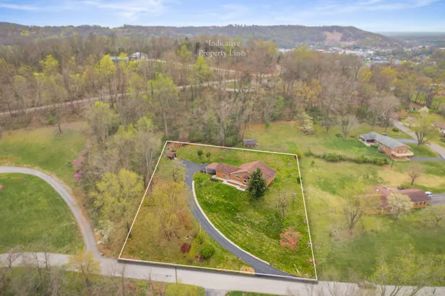a view of a lake with a mountain
